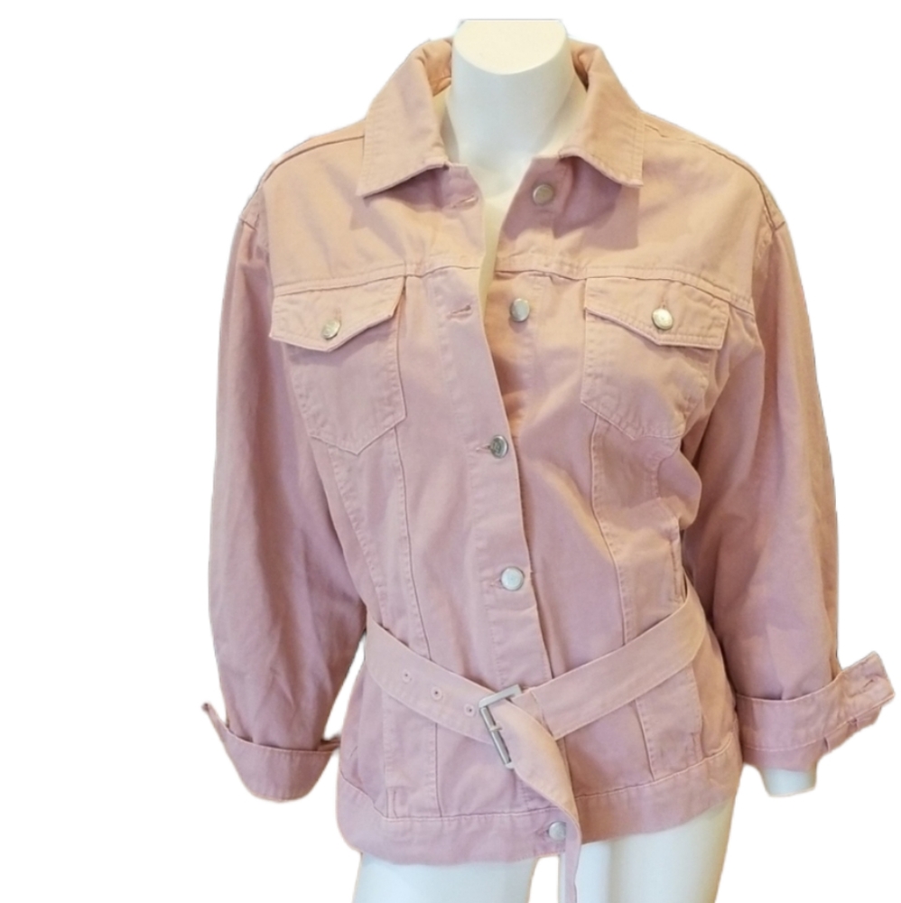 Zara denim jacket with belt